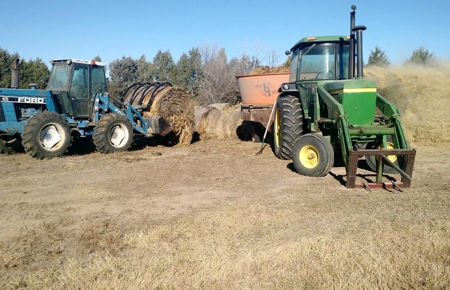 Tractors and a Roto Grind grinder